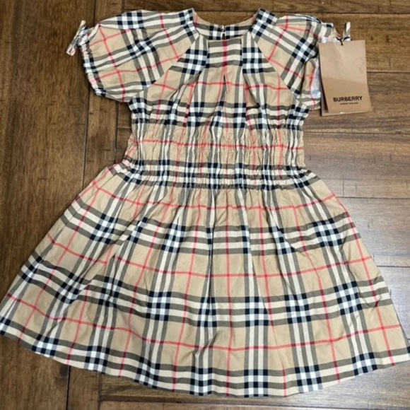 NWT Burberry 3T Joyce Smocked Vintage Check Dress - Picture 3 of 15